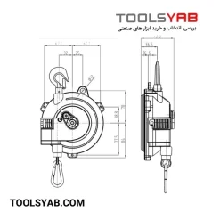 نقشه بالانسر فنری 3 کیلویی تیگون مدل TW-3C
