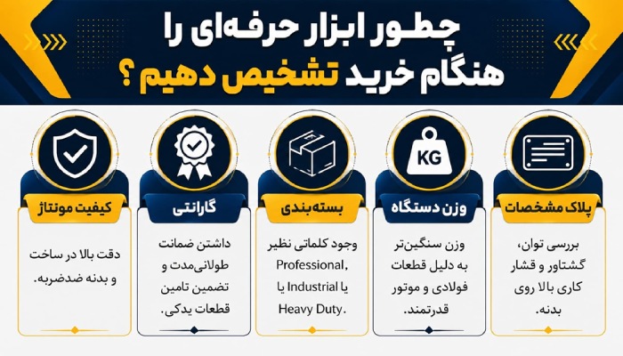 تفاوت ابزار حرفهای با ابزار خانگی — چطور تشخیص دهیم؟ چطور ابزار حرفهای را هنگام خرید تشخیص دهیم؟