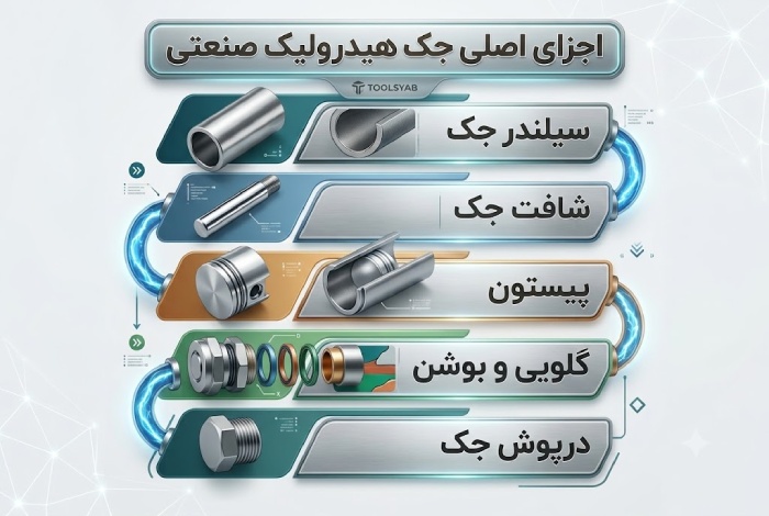 اجزای اصلی جک هیدرولیک