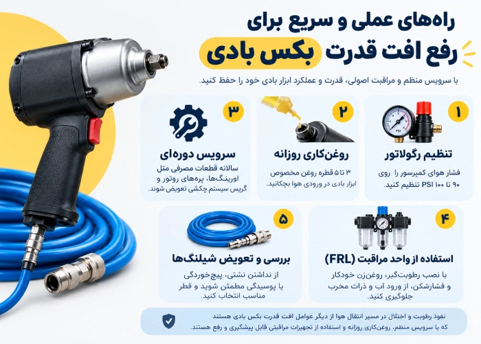 علت ضعیف شدن بکس بادی و راههای رفع آن رفع افت قدرت بکس بادی